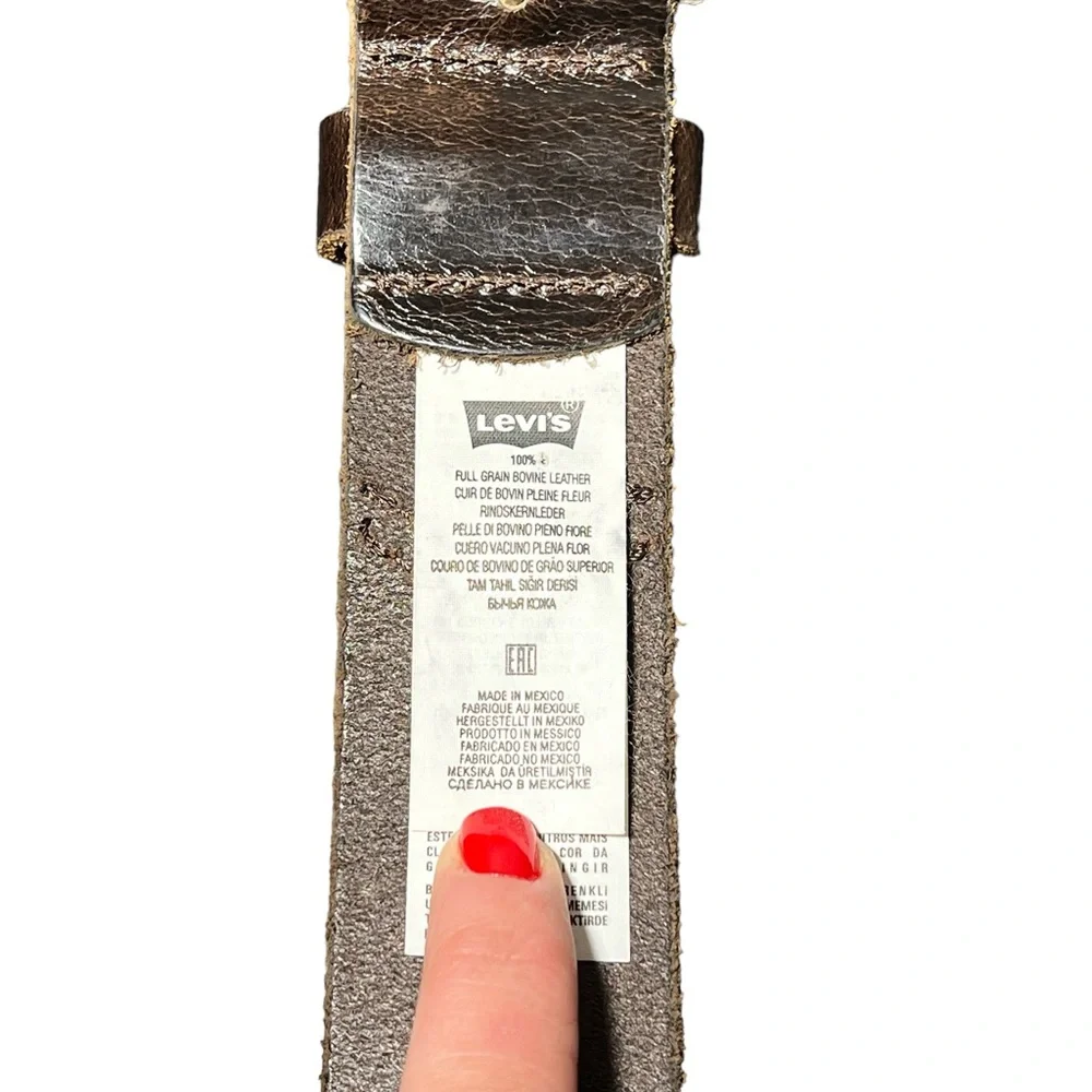 NWT Levi’s‎ Brown Full Grain Bovine Leather Belt